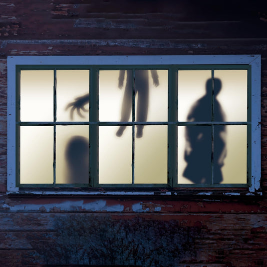 3 Pcs Halloween Window Decorations Horror Lower Body Full Body Upper Scary Hands Curtain Decor Poster Decorations for Window Door Halloween Party Decors