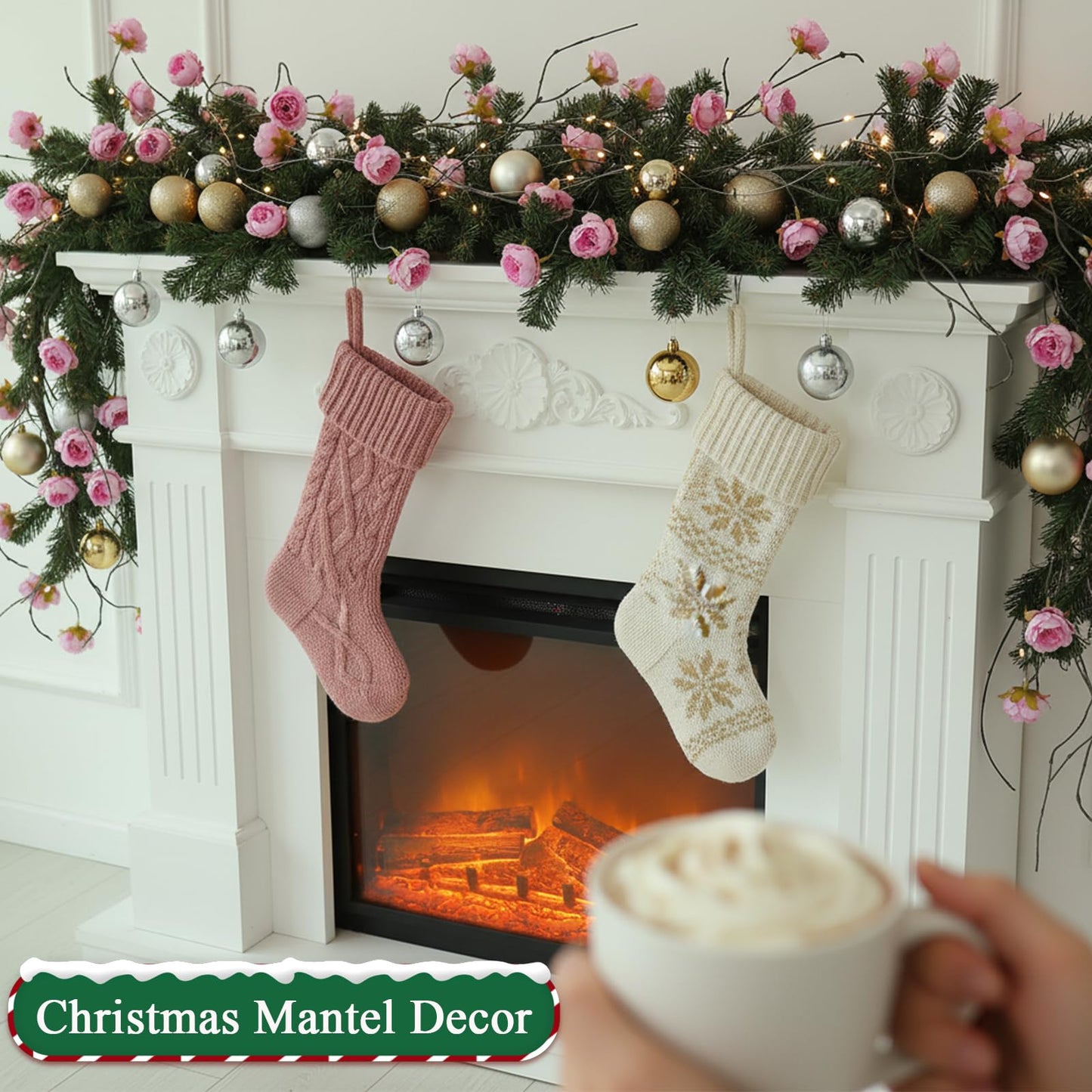 1PCS 300cm/118inch Large Flexible Artificial Tree Fall Vines Twine Wood Branches with Peony Flowers Garland Twig Reptile Climbing Fake Plants for Wedding Arch Christmas Wall Door Hanging Decoration