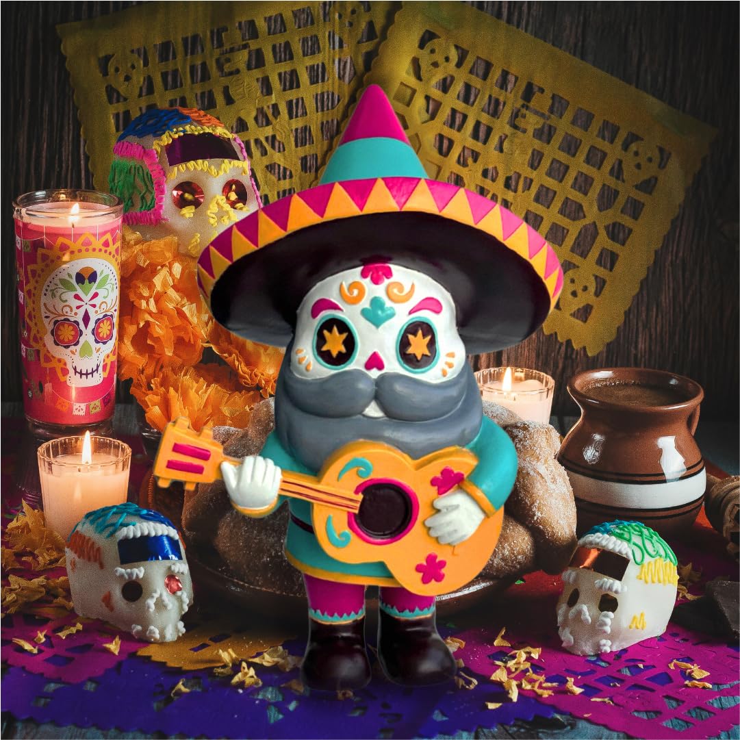 Pueblita El Mariachi Day of The Dead Garden Gnome