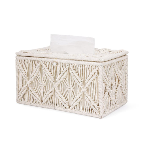 Tissue Box Cover Rectangle, Paper Tissue Holder Napkin Tissues Organizer, Home Decor for Bathroom Bedroom Dresser Living Room Office (Rectangle-1)