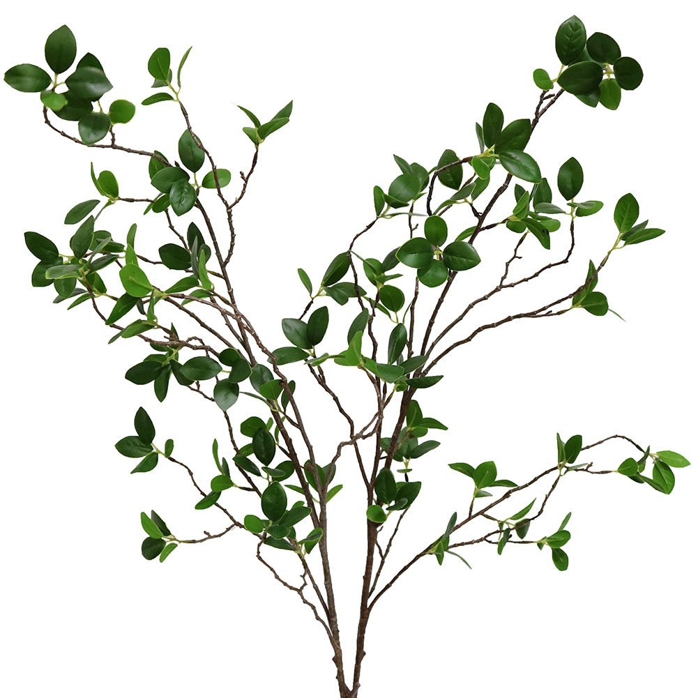 Htmeing Artificial Eucalyptus Green Branches with Leaves Faux Long Stems Fake Greenery Plants Ficus Twigs for Home Office Shop Farmhouse Decoration 110cm/43,2pcs