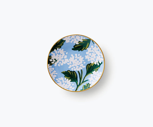 RIFLE PAPER CO. Hydrangea Ring Dish, Protect Your Trinkets and Jewelry, Minimize Loss, Organize Desk, Small Item Security, Keep Valuables Safe and Visible, Cute and Fashionable