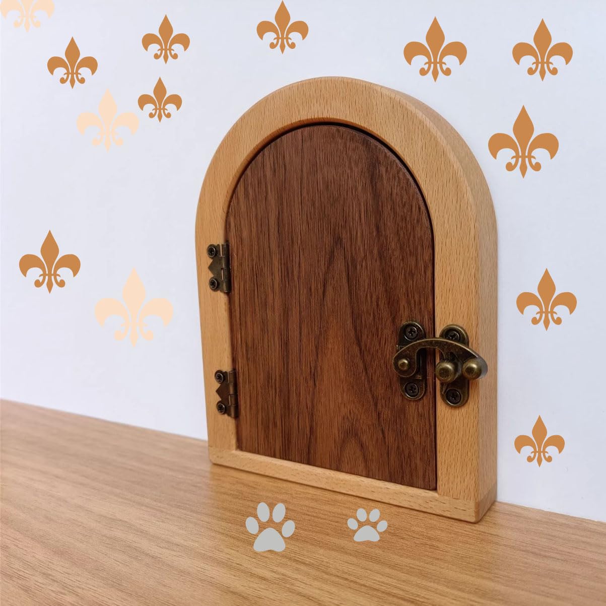 Light Switch Cover Guard, Fairy Door Outlet Cover Plate,Self-Adhesive Outlet Cover,Required Outlet Covers for Baby Proofing Creates a Fairy-tale Atmosphere(left door)