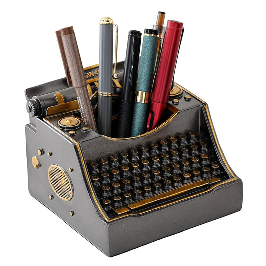 Amoysanli Retro Typewriter Pen Holder Desk Organizers for Writer's Iron