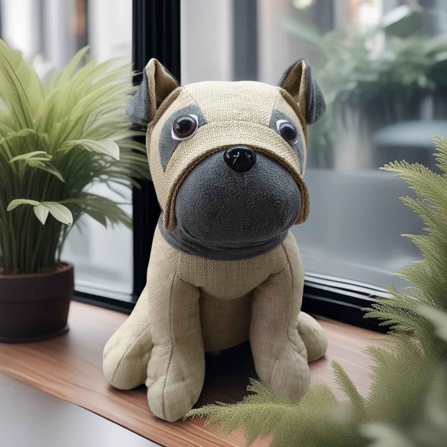 Animal Interior Door Stopper Doorstops Book Stopper Wall Protectors Anti Collision Decorative Dog (Beige and Grey)