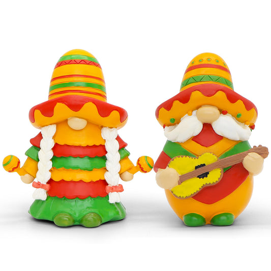 Uniboho Cinco de Mayo Decorations Cinco de Mayo Gnomes Fiesta Gnome Mexican Taco Tuesday Home Kitchen Tiered Tray Decorations