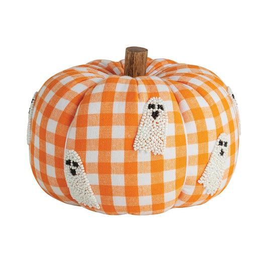 Mud Pie Halloween Beaded Ghost Icon Pumpkin Sitter