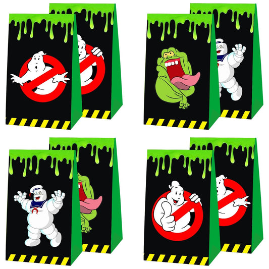 SDONY 12pcs Ghost Party Favor Gift Bags Goodie Bags, Ghost Party Supplies for Kids Birthday Decorations