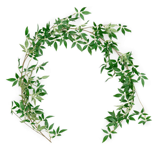 Ling's moment 6ft Rosa Banksiae Artificial Garland, Silk Laurel Leaf Vine for Wedding Arch, Table Centerpiece & Event Decor, Faux Greenery Filler for Elegant Arrangements