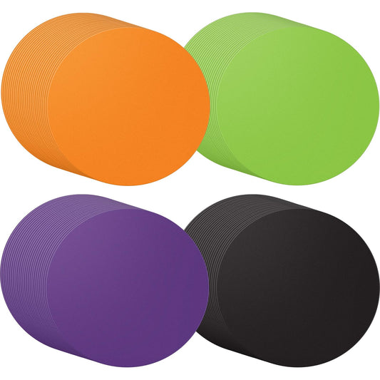 Moinchore 100 Pcs Halloween Disposable Paper Placemats Halloween Kitchen Round Dining Table Placemat Purple Black Orange Green Paper Place Mat Bulk for Thankgiving Dinner Spooky Party Home Restaurant