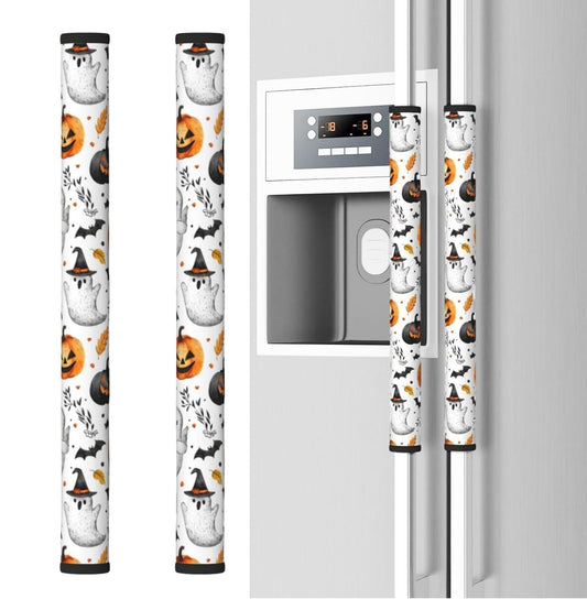 Halloween Refrigerator Door Handle Covers Set of 2, Spooky Pumpkin Gifts for Women, Neoprene Fridge Door Handle Covers Protector for Fridge Dishwasher Appliance Halloween Decorations Indoor Kitchen