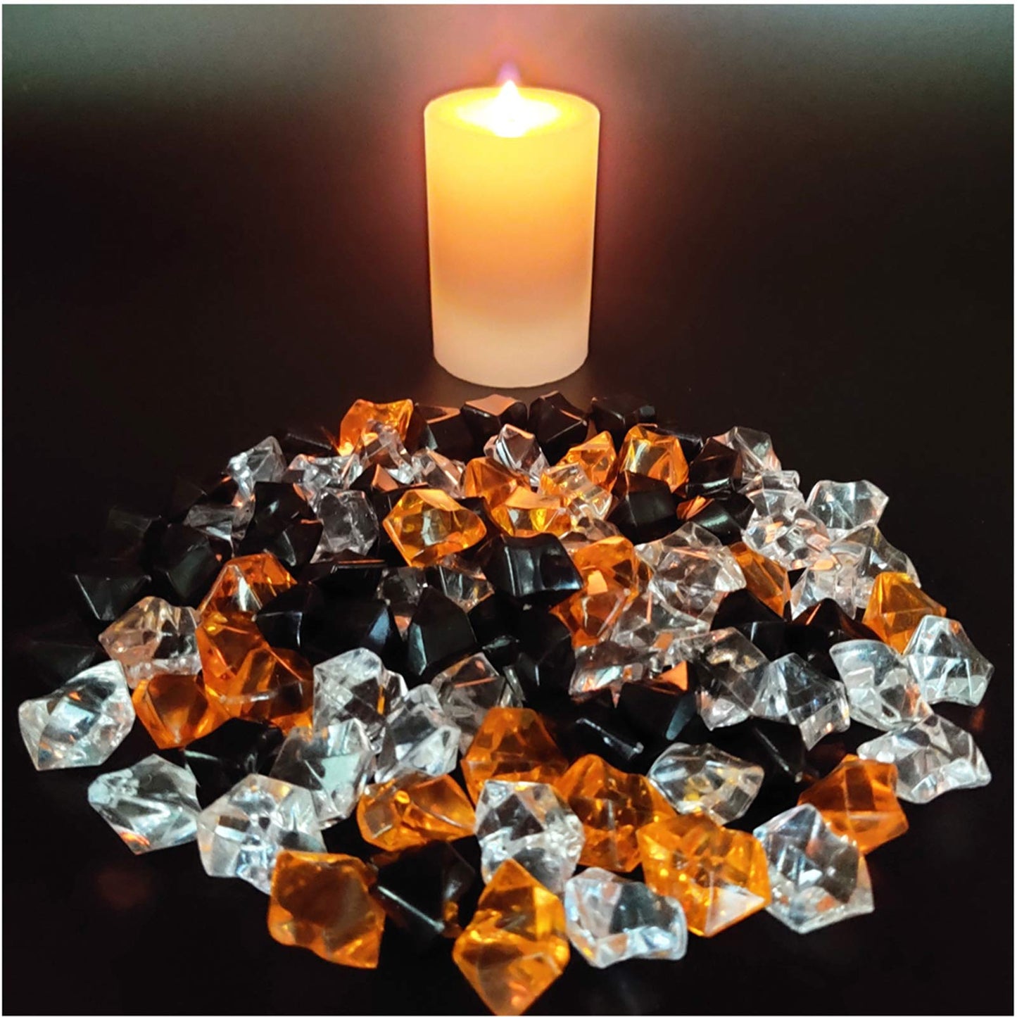 HappyFiller Home Decoration Acrylic Gems Fake Crystal Cubes Jewels Rocks