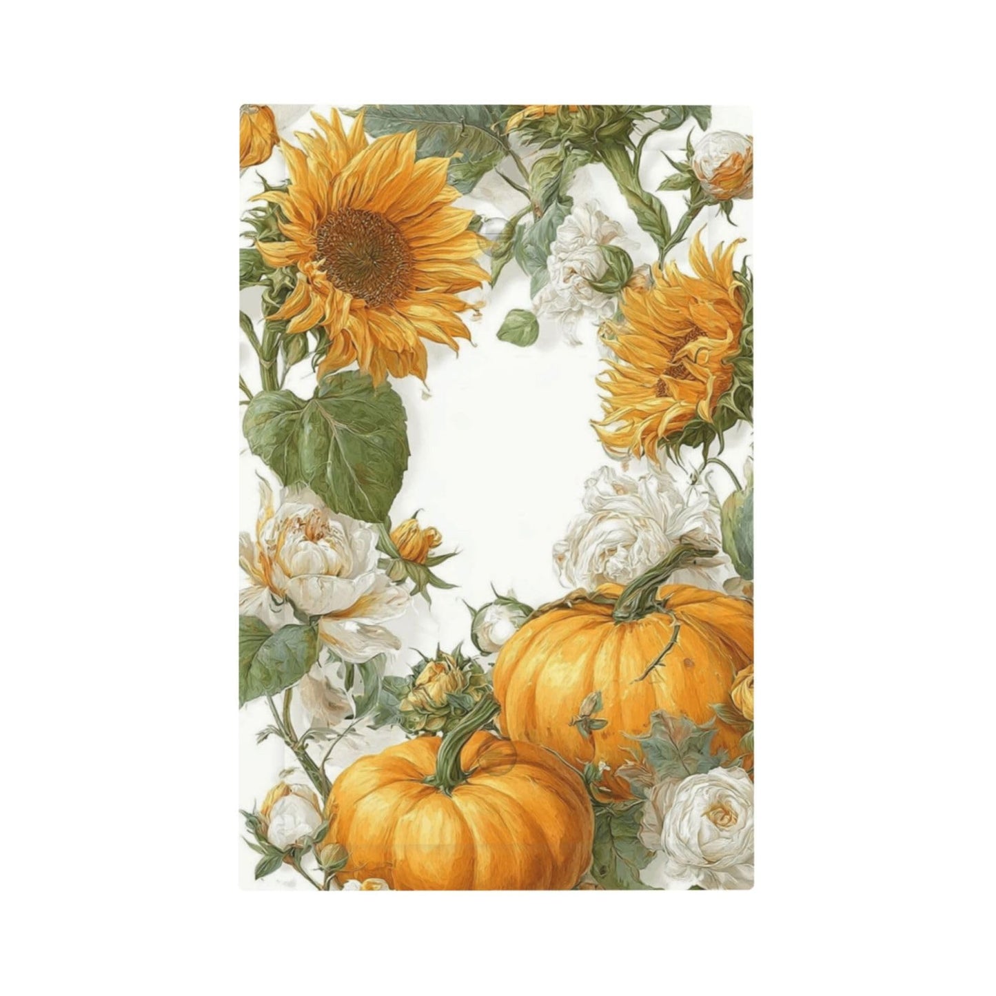 Nadoabtm Light Switch Cover Plate Sunflowers Pumpkins And White Roses 1 Gang Decorative Switch Plate Covers No Device Blank Wall Plate Electrical Outlet Cover for Bedroom Decor