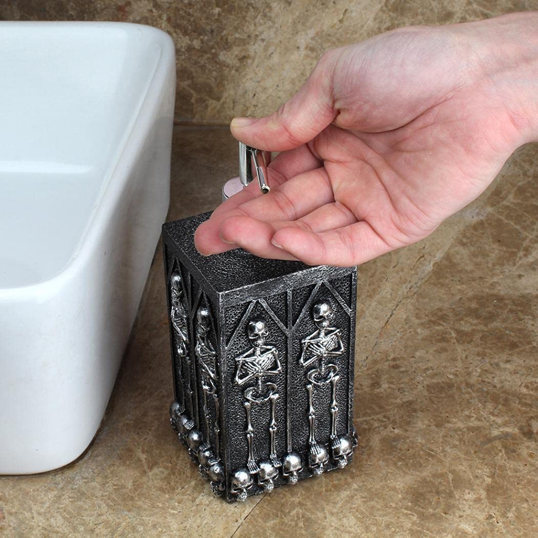 XUDREZ Soap Bottle Skull Design Refillable Hand Soap Lotion Liquid Soap Dispenser for Halloween Kitchen Bathroom Home Decoration