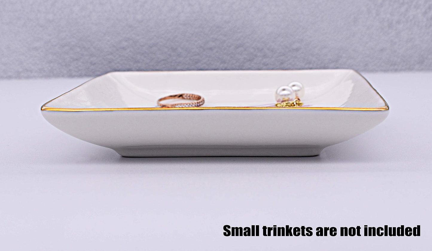 Topthink You Are Amazing and Strong - Inspirational Thank You Gifts for Women- Ceramic Jewelry Holder Ring Dish Trinket Tray