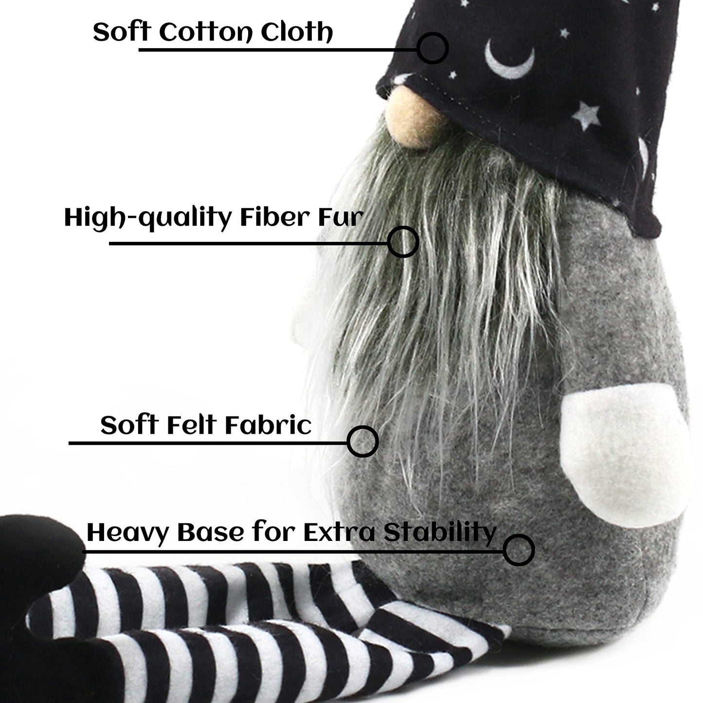 Ogrmar 2 Pack 22.4 Inch Halloween Gnomes Plush Mr and Mrs Scandinavian Swedish Tomte Doll Handmade Elf Gnome Faceless Doll for Halloween Indoor Home Kitchen Table Ornaments