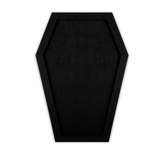 YCCYYCCY Coffin Felt Bulletin Board, Gothic Decor Bulletin Board for Table Top or Wall, Coffin Message Board with Push Pins, Gothic Decor for Home, Office, Bistro and School