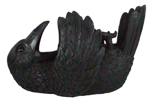 Ebros Macabre Potion Raven Wine Bottle Holder Figurine - Mystical Halloween Kitchen Home Decor Statue - Gothic Crows Edgar Poe Quoth The Raven Nevermore