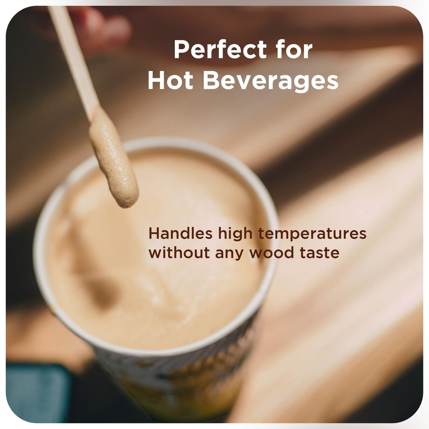 Makerstep Birch Wood Coffee Stirrers, 7 Inch Coffee Stir Sticks (1000 Pack) Eco-friendly, Sturdy Wooden Sticks. Splinter Free, Round End. Great For Your Coffee Nook