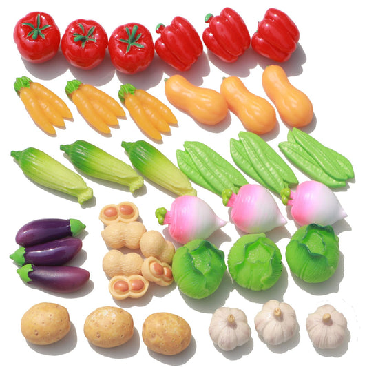 Artificial Vegetables Miniatur Garden Figurines Decor Room Ornament for DIY Craft Table Accessories Corn Tomatoes Potatoes Pumpkins