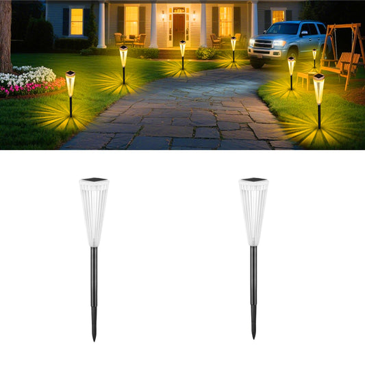 Hollow Solar Garden Lights Outdoor Landscape Courtyard Atmosphere Decorative Ground-Mounted Lawn Lights Solar Pathway Lights 2 Pack