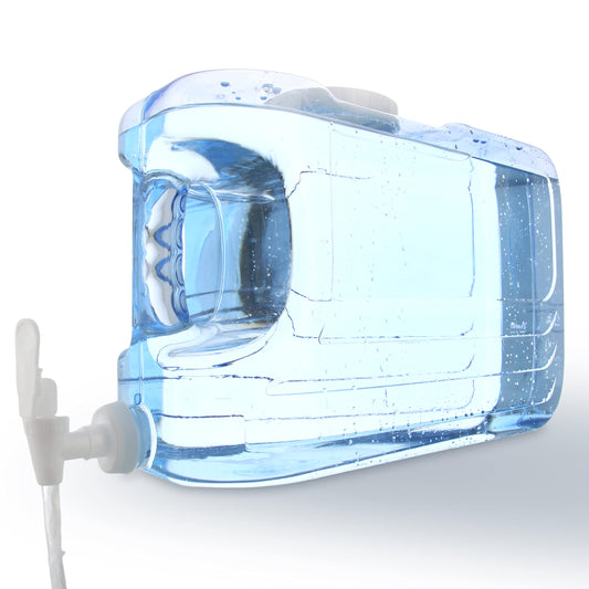 Arrow Oasis Drink Dispenser for Fridge, 2.5 Gallon - Plastic Beverage Dispenser with Spigot - Clear Space-Saving Design with Handle - Ideal for Water, Juice & Iced Tea - BPA Free - Made in USA