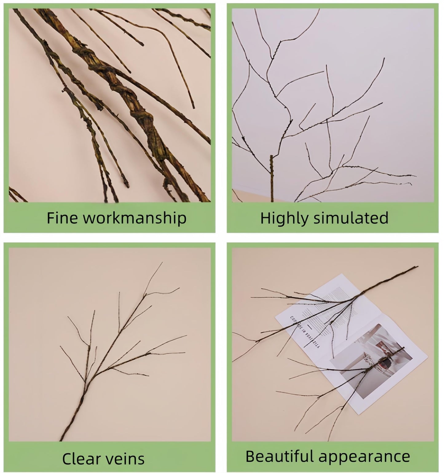 Eiyye Bendable Curly Willow Branches for Vase Stretchable Artificial Twigs for DIY Home Decor Shapeable 29in Faux Stems for Wedding Centerpiece Farmhouse Decoration 5pcs