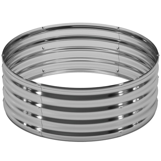DIIYIV 2x2x1.3ft Galvanized Raised Garden Bed, Planter Raised Garden Beds Outdoor, Round Clearance Raised Garden Beds for Gardening Vegetables