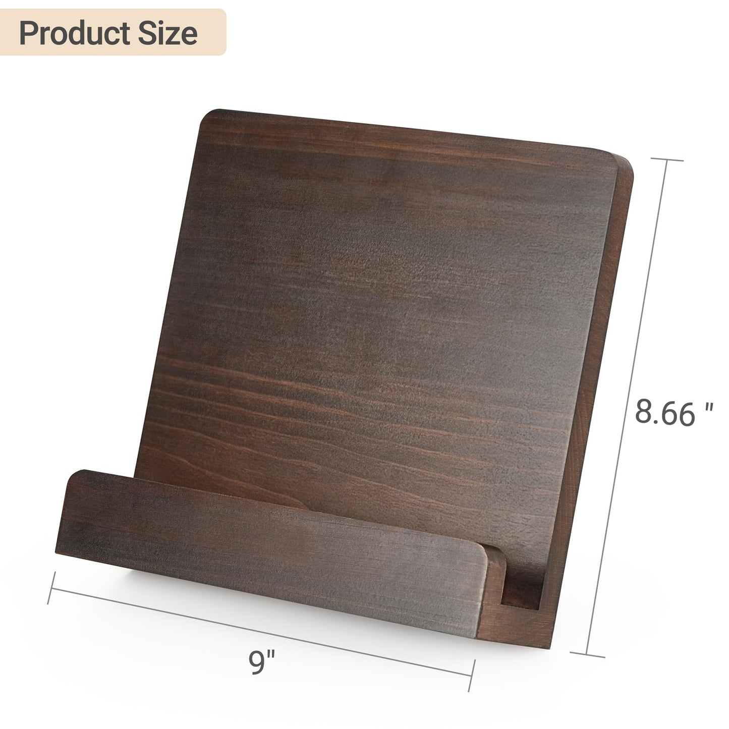 Dahey Cookbook Stand for Kitchen Counter Wooden Recipe Book Holder Adjustable Cookbook Holder Holds Books, Recipes, Phones & Tablets, Perfect for Cooking Lover Gift, Kitchen Decor