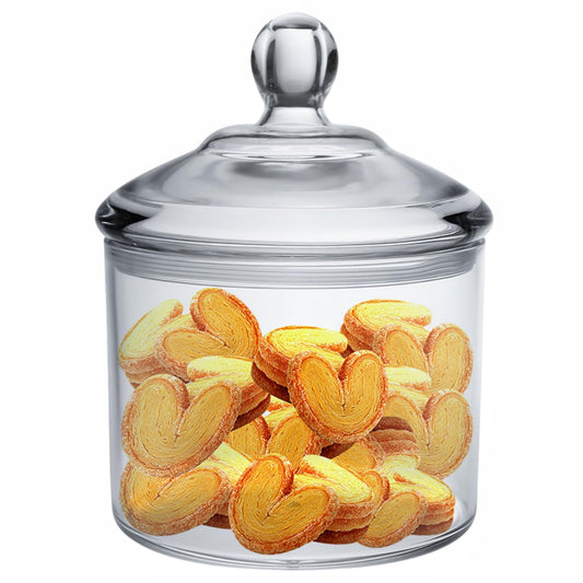 Vinkoe Kitchen Cookie Jar, Candy Dish with Lid, Clear Acrylic Airtight Jar for Nuts, Cookies, Candy, Chocolate, 40 OZ