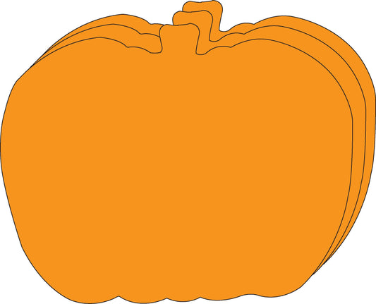 SHAPES ETC. 15pcs Pumpkin Single Color Super Cutouts 8x10in, Orange Pumpkins, Construction Paper Shapes, Fall Bulletin Board Decorations, DIY Crafts, Halloween, Thanksgiving, Wall Cutouts, Made in USA