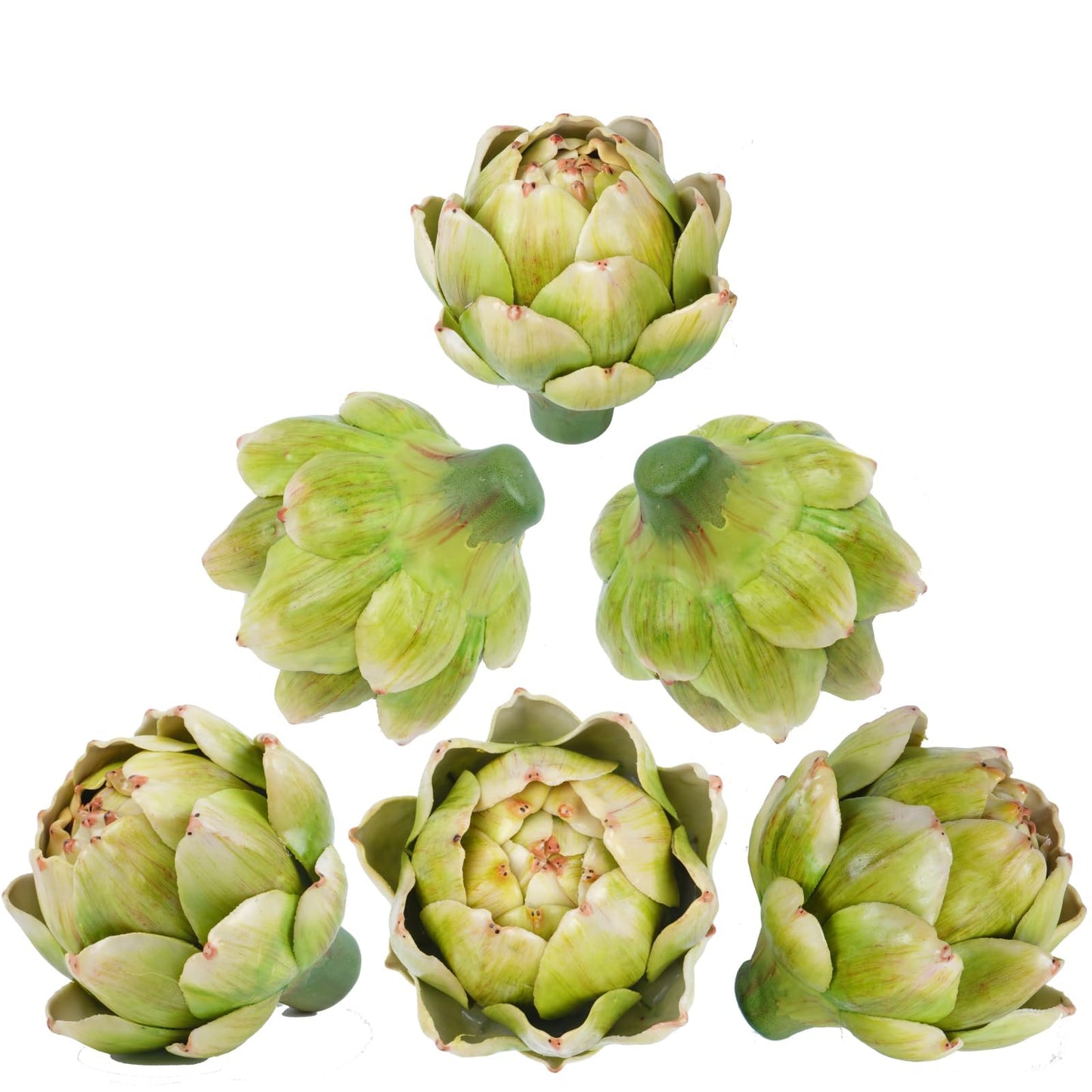 Notakia 6Pcs Green Large Faux Artichokes for Decoration Bowl Fillers Fake Fruit Artificial Artichokes that Look Real Realistic Fake Vegetable Decor for Home Kitchen Table Party Centerpiece