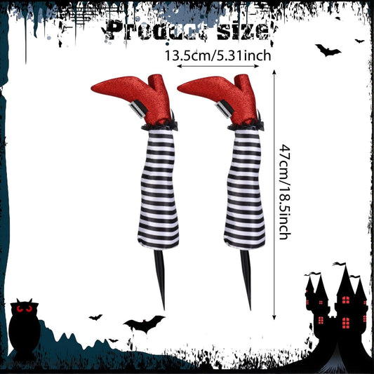 ＫＬＫＣＭＳ Halloween Upside Down Witch Legs with Stake Lawn Versatile Patios Yard Stake