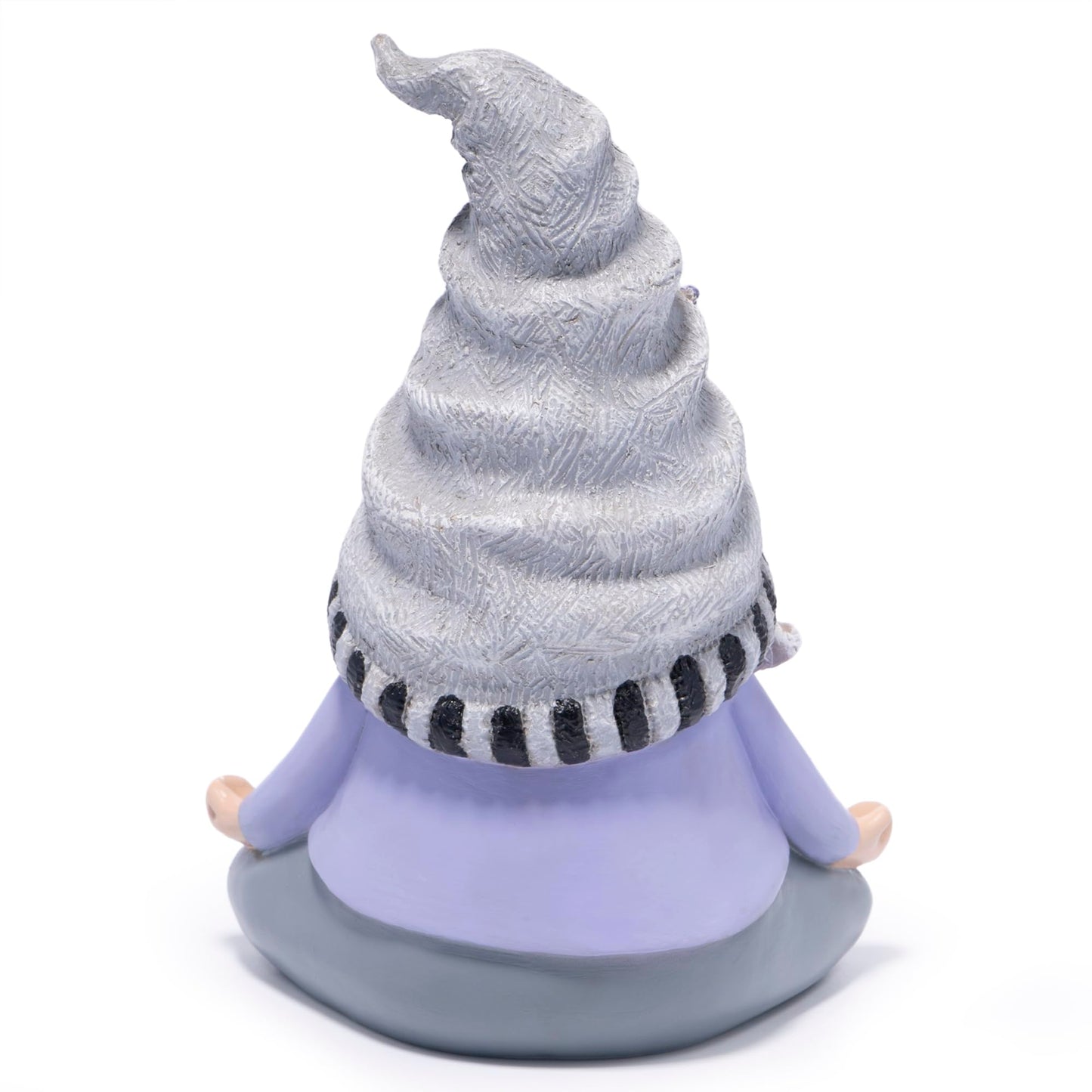 Hodao Zen Lavender Meditation Gnome Figurine - Yoga Inspired Home Decor for Relaxation & Serene Living Spaces Spring Yoga Lavender Gnome Decorations Calming Gifts for Women and Nature Lovers