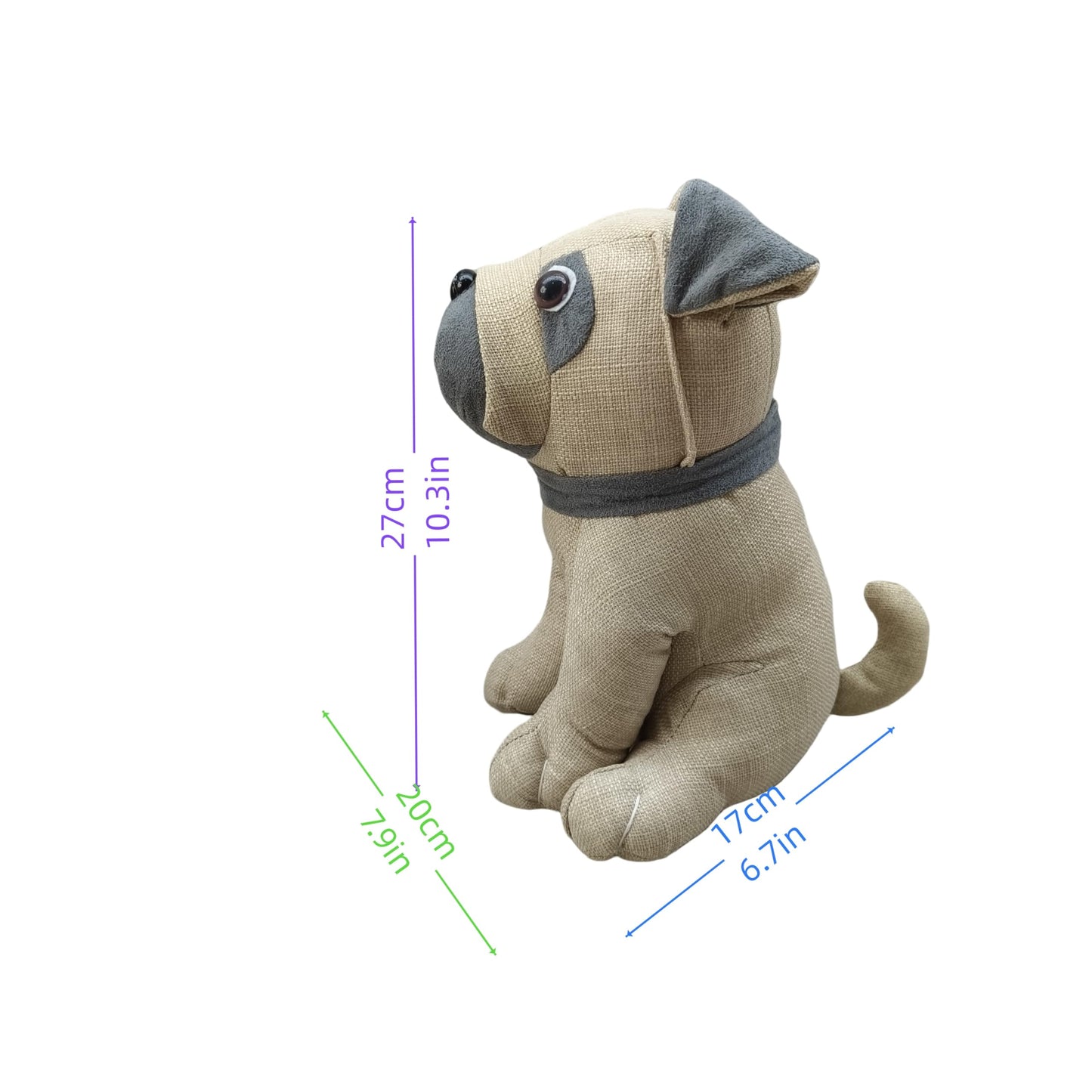 Animal Interior Door Stopper Doorstops Book Stopper Wall Protectors Anti Collision Decorative Dog (Beige and Grey)