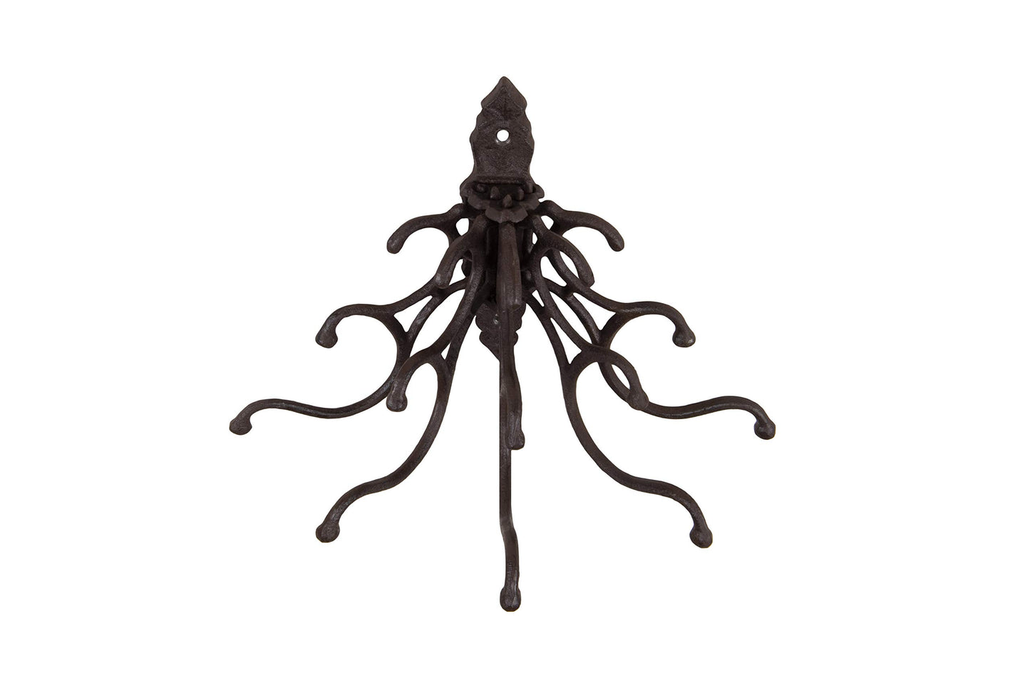 Creative Co-Op Antique Cast Iron Wall Hooks in Rust Finish