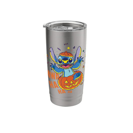 Disney Stitch Jack-o’-Lantern Surprise Mwa Ha Ha Halloween Stainless Steel Insulated Tumbler