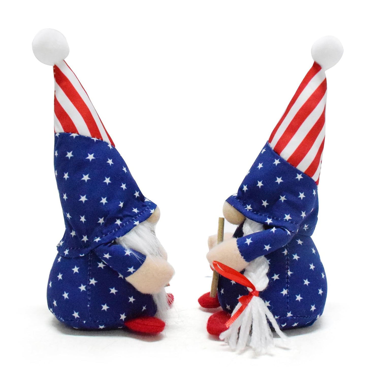 Vytina 2 PCS USA Patriotic Gnomes 4th of July American Gnome Plush Swedish Tomte Doll Elfs Ornaments for Partiotic Party Home Indoor Decor Independence Day