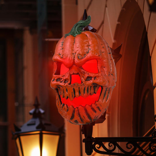 2Pcs Halloween Pumpkin Porch Light Covers, Pumpkin Light Covers Halloween Decorations Outdoor Garage Lights Fixtures Cover Fall Porch Decor with Cellophane Paper & Tape for Porch, Front Door,Wall Lamp