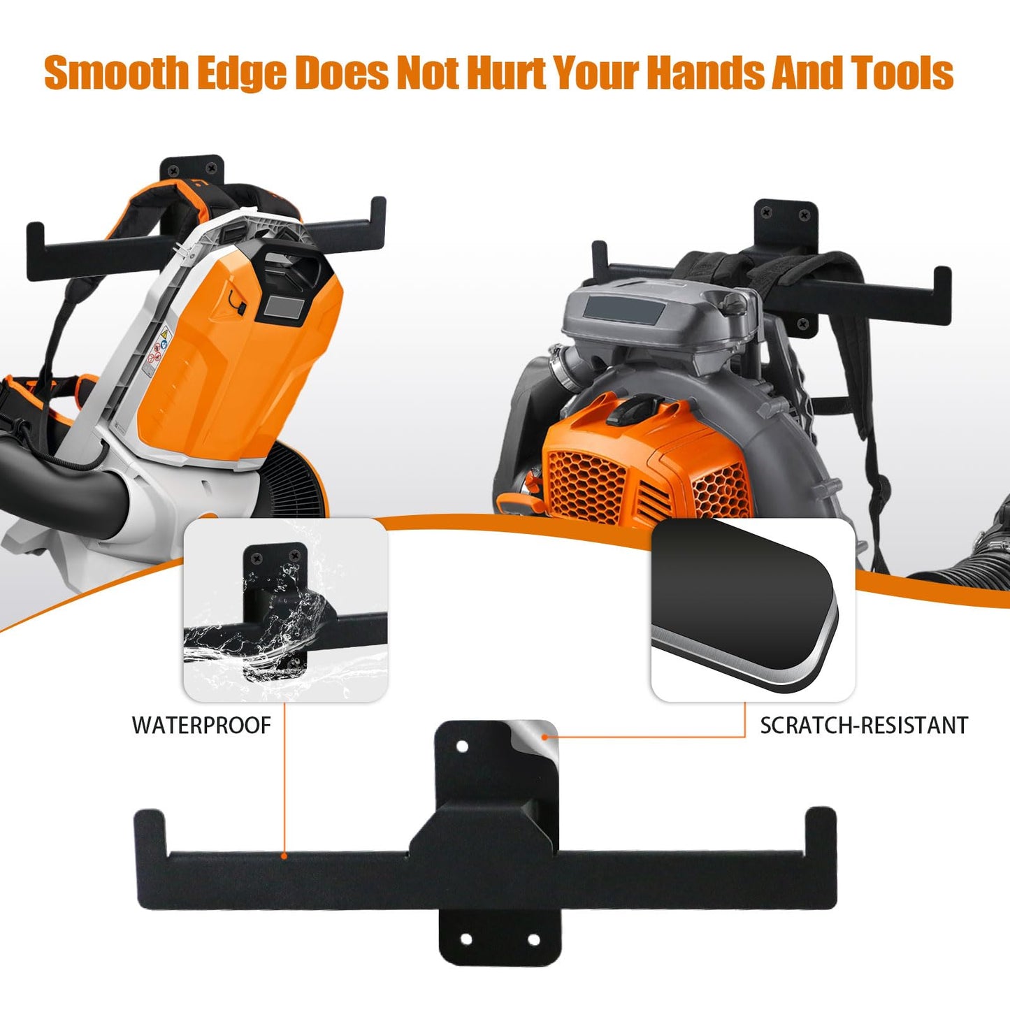 PACEWALKER Backpack Leaf Blower Hanger, Storage Tactical Gear Stand Heary Duty Chainsaw Wall Mount Stand Accessories Garage Organization Storage Heavy Duty Garage Storage Tool Organizer