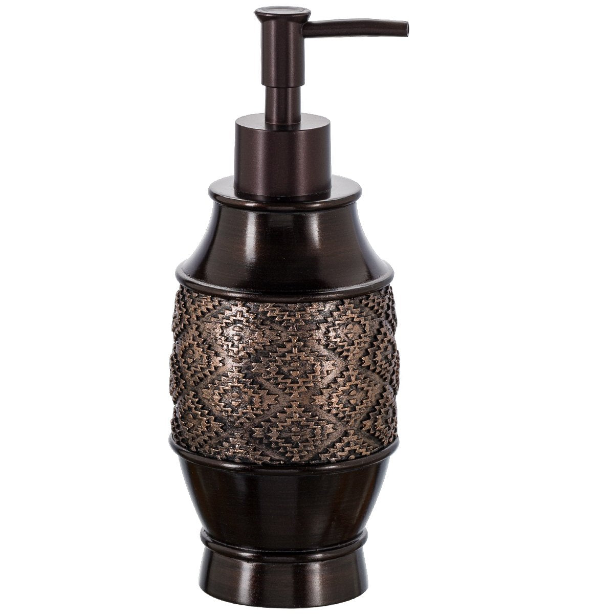 Creative Scents Dublin Brown Hand Soap Dispenser for Bathroom - Decorative 8 Oz. Resin Lotion Dispenser with Durable Matching Pump for Countertop - Modern Liquid Soap Dispenser