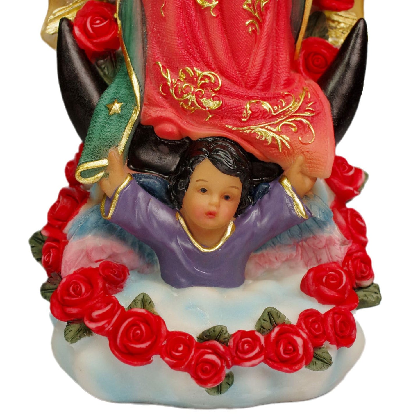 PSYHILAR 10 Inch Virgen de Guadalupe Statues, Our Lady of Guadalupe Virgin Mary Statue, Large Virgencita Maria Estatua Resin Figurine