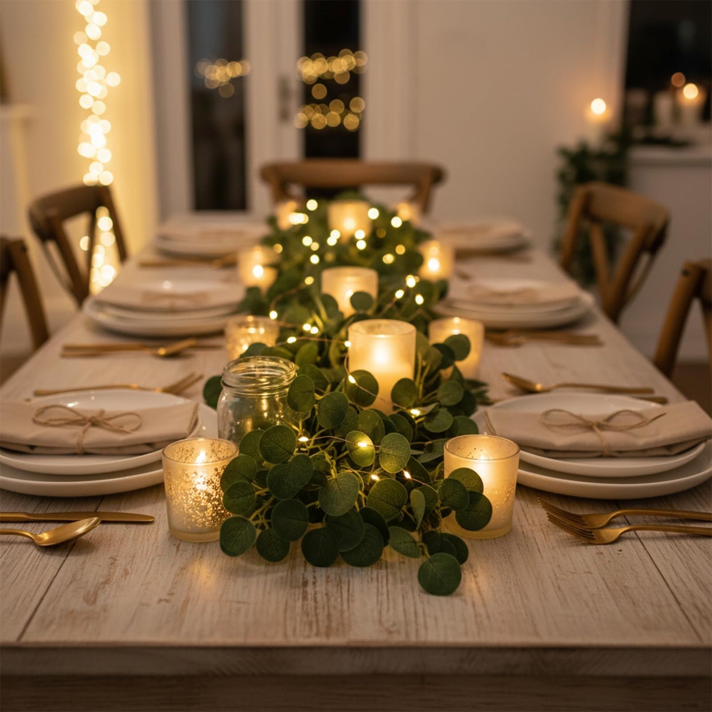 6FT Fairy Light Olive Vine Garland with Timer, 2 Pack – Pre-Lit Artificial Olive Branch Decor with Warm LEDs, Battery Operated Twinkling Tree Lights for Fireplace, Table, Holiday & Everyday Home Decor