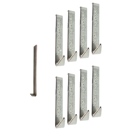 NoDamageHooks The Original for Fiber Cement Board siding ONLY! (8 Hooks and 1 Tool) - Invented, Patented and Made in the USA!