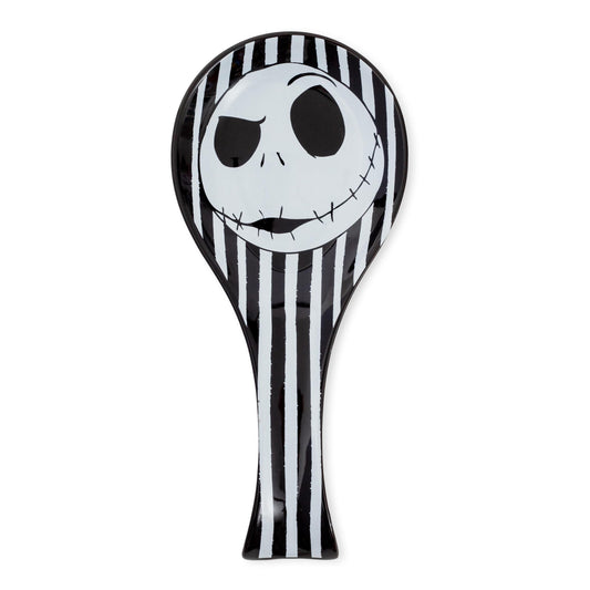 Silver Buffalo Disney The Nightmare Before Christmas Jack Skellington Ceramic Spoon Rest Holder | Kitchen Organizer For Utensils To Keep Countertop Clean