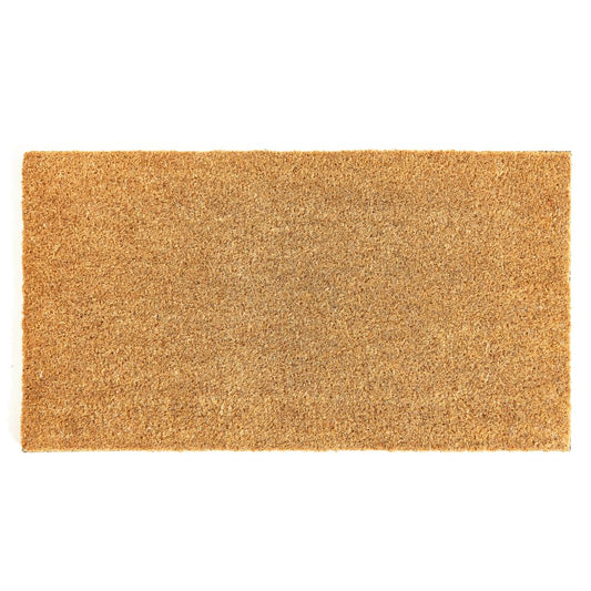 KANKUN Coco Coir Door Mat with Heavy Duty Backing, Welcome Doormat (17" x 30"), Doormat Entrance (Plain - 1Pack)