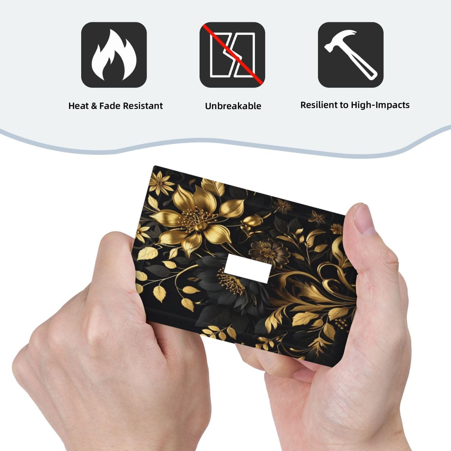 WUYOCHA Black Gold Flowers Leaves 1 Gang Light Switch Covers Single Toggle Wall Plate Decorative Switchcover Electrical Switchplate for Country Living Decor