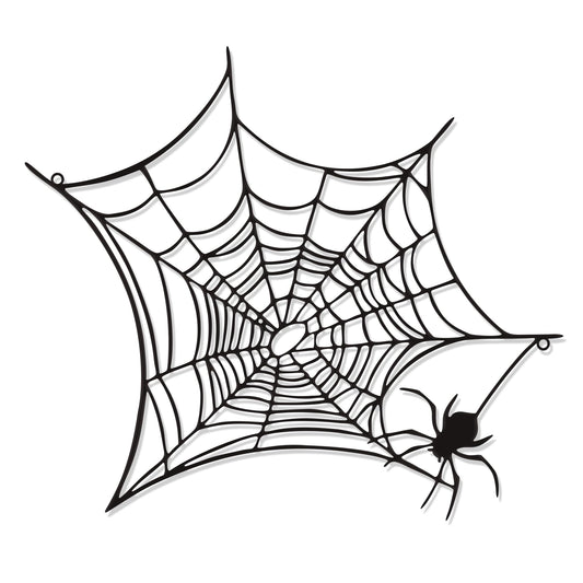 YATEASLU Halloween Interior Wall Decor, Halloween Spider Decoration, Scary Spiderweb Wall Sculpture for Grunge Style Room Decor