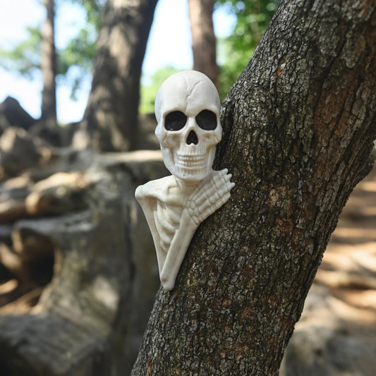 Seasons 14" Halloween Skeleton Tree Peeker for Outdoor Yard Garden Decoration