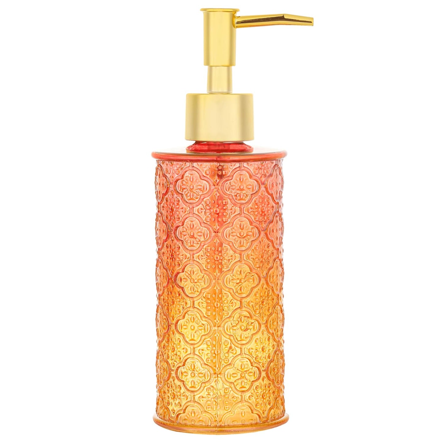 YunNasi Soap Dispenser with Pump, Refillable Liquid Hand Soap Dish Soap Dispensers for Bathroom Counter, Kitchen Sink (RedOrange)